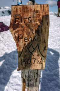 Gipfelschild aus Holz