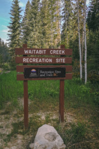 Schild Waitabit Creek Recreation Site