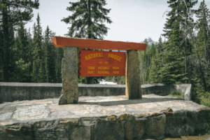 Schild Natural Bridge Yoho National Park